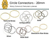 Circle Connectors, 20 or 25mm, Smooth, Geometric or Textured - The Argus Collection