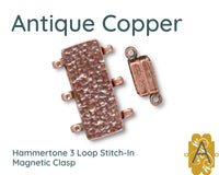 Hammertone 3-Loop Stitch-in Clasp, in 3 Finishes - The Argus Collection