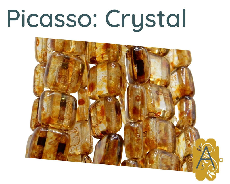 CzechMate Tile Beads, 6mm, Picasso Collection - The Argus Collection