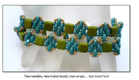 CzechMate 2-Hole Tile Beads, 6mm, A Touch of Gold Collection - The Argus Collection