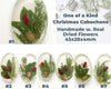 Christmas Cabochons, 45x28mm, Handmade with Real Dried Flowers - The Argus Collection