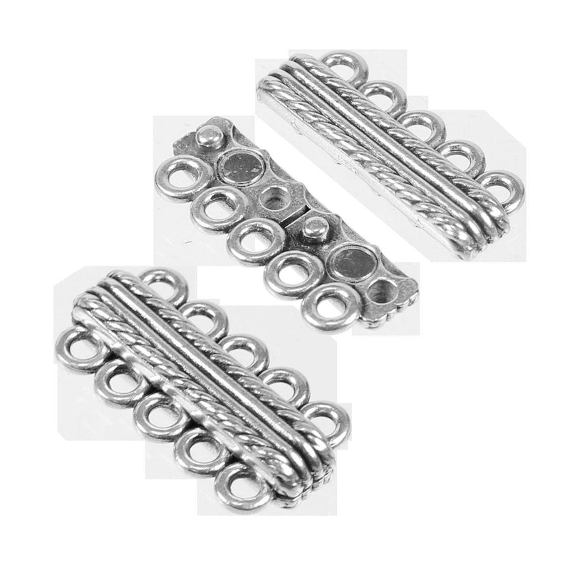 Secure, Magnetic Bar Clasp, 4 or 5 Strands - The Argus Collection