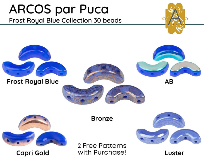 Arcos par Puca (30 Beads) Frost Royal Blue Collection - The Argus Collection