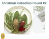 Christmas Cabochons, 23mm, Handmade with Real Dried Flowers - The Argus Collection