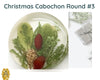 Christmas Cabochons, 23mm, Handmade with Real Dried Flowers - The Argus Collection