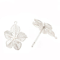 Lacey, Earring Posts or Studs, 18K Gold or Real Platinum Plated - The Argus Collection