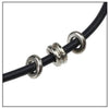 Washer or Spacer Beads for 2.5mm Leather, Single or Double in Antique Silver - The Argus Collection