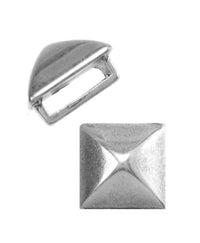 Dome or Pyramid Sliders for Leather or Cork, 10mm in Antique Silver - The Argus Collection