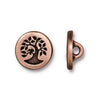 Bird in a Tree Button, Small or Large, 5 Finishes - The Argus Collection