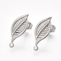 Monaco 7, 304 Stainless Steel, Fancy Earring Studs, with Loop and Ear Nut, 4 Pcs. - The Argus Collection