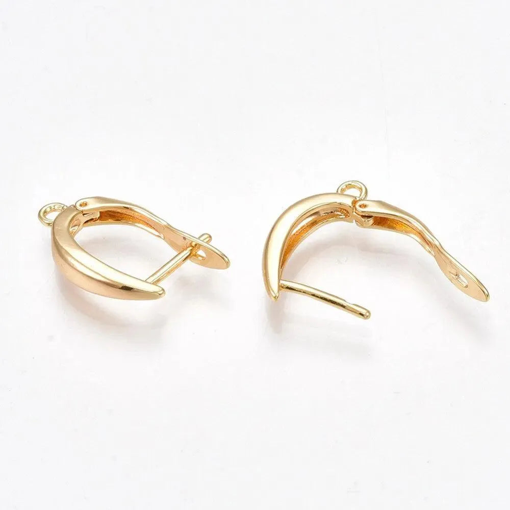 Loire 1, Leverback Earrings with Loop, in Real Platinum or 18K Gold Plate - The Argus Collection