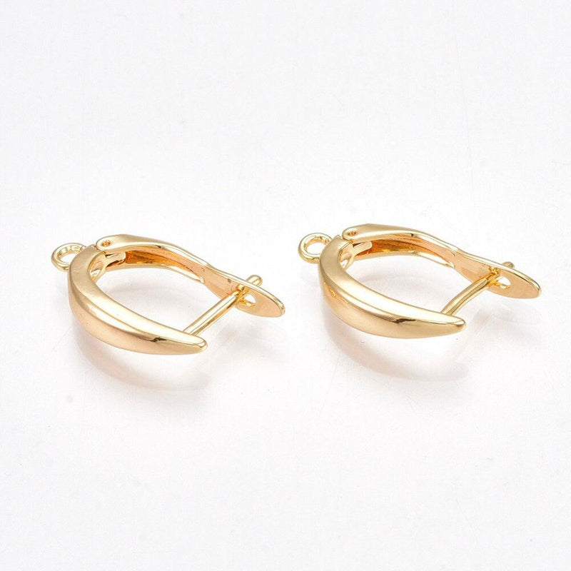 Loire 1, Leverback Earrings with Loop, in Real Platinum or 18K Gold Plate - The Argus Collection