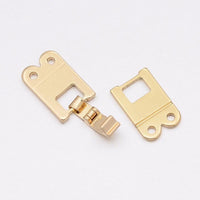 Flat Foldover Clasps, 2 or 5 Strand, Light Gold Plating, 1 or 2 Sets - The Argus Collection