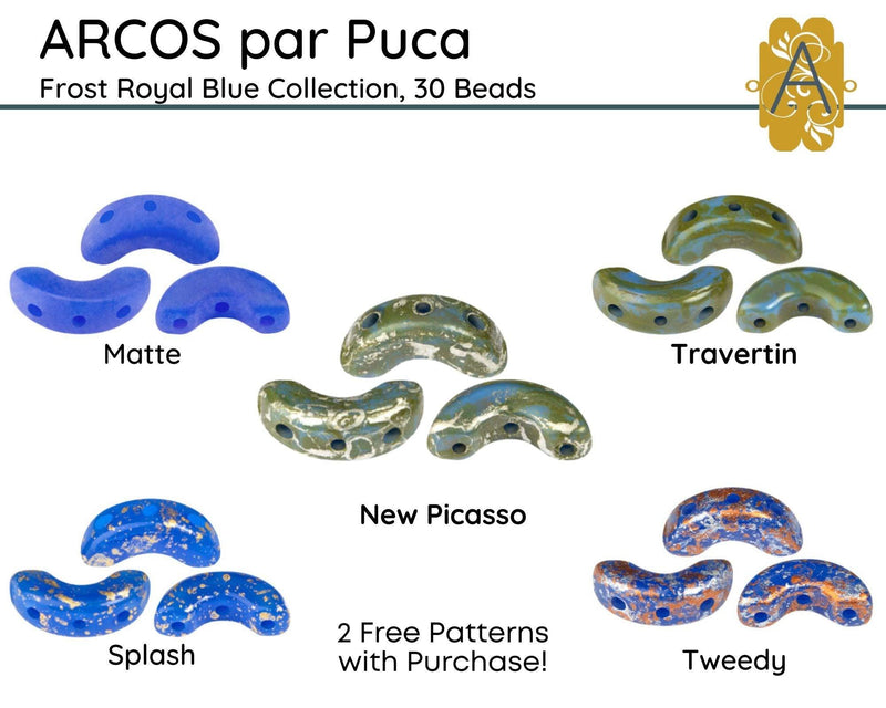 Arcos par Puca (30Beads) Frost Royal Blue Coats Collection - The Argus Collection