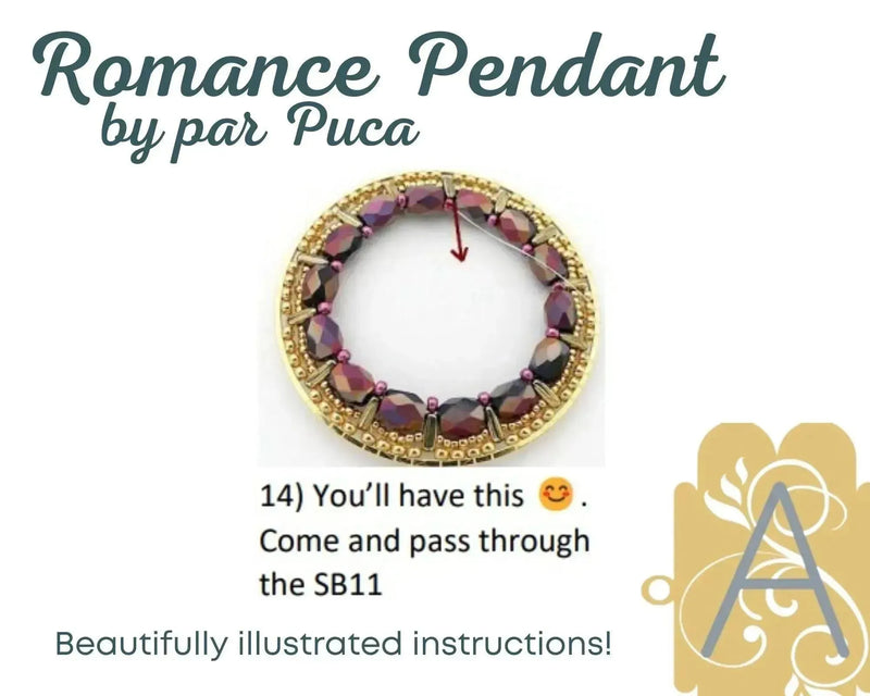 Romance Pendant Pattern par Puca - The Argus Collection