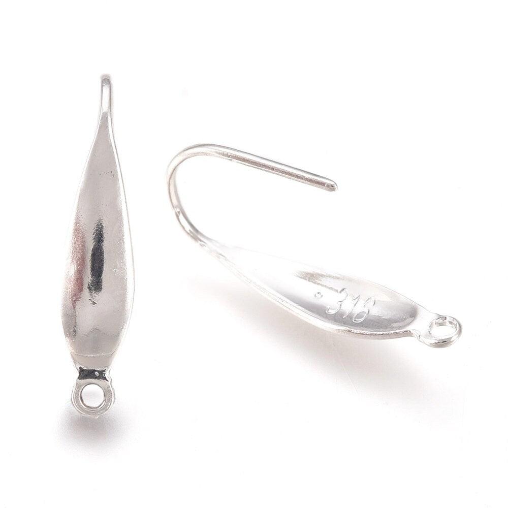 Monaco 5, Surgical Steel Earring Wires with Front Facing Loop, 2 Pair - The Argus Collection