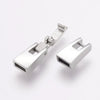 Foldover Clasps for Leather or Cork, 5mm in 204 Stainless Steel - The Argus Collection