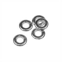 Washer or Spacer Beads for 2.5mm Leather, Single or Double in Antique Silver - The Argus Collection