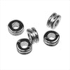 Washer or Spacer Beads for 2.5mm Leather, Single or Double in Antique Silver - The Argus Collection