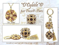 Oh Belle Pendant, Earrings, or Key Charm Pattern par Puca - The Argus Collection