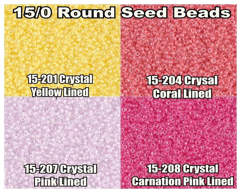 15/0 Miyuki Round Seed Beads 8.2g 15-0201, 15-0204, 15-0207, 15-0208 - The Argus Collection