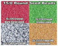15/0 Miyuki Round Seed Beads 8.2g 15-0250, 15-0263, 15-0264, 15-0266 - The Argus Collection