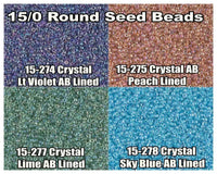 15/0 Miyuki Round Seed Beads 8.2g 15-0274, 15-275, 15-0277, 15-0278 - The Argus Collection