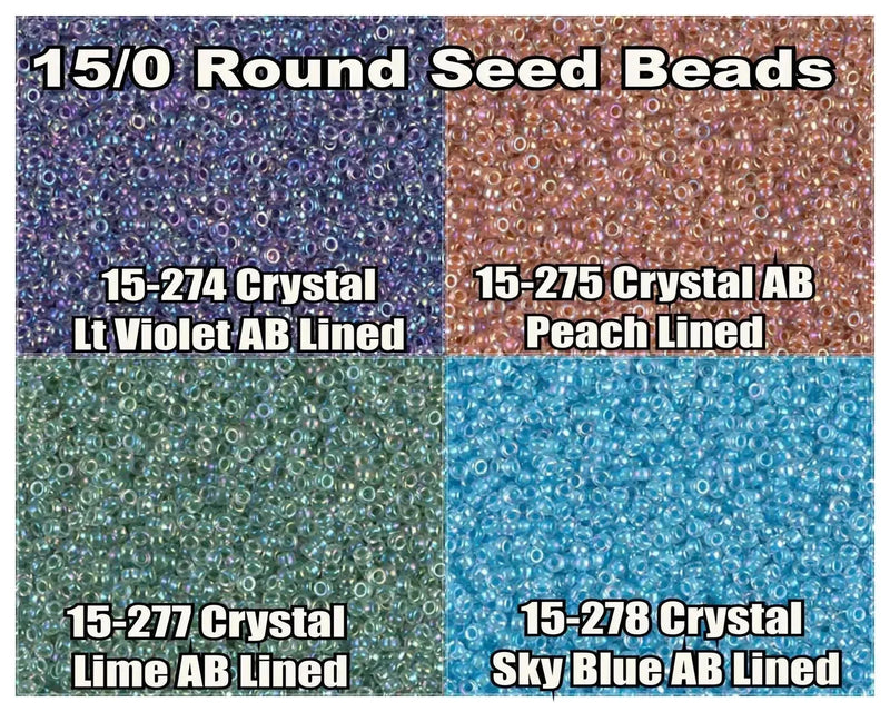 15/0 Miyuki Round Seed Beads 8.2g 15-0274, 15-275, 15-0277, 15-0278 - The Argus Collection
