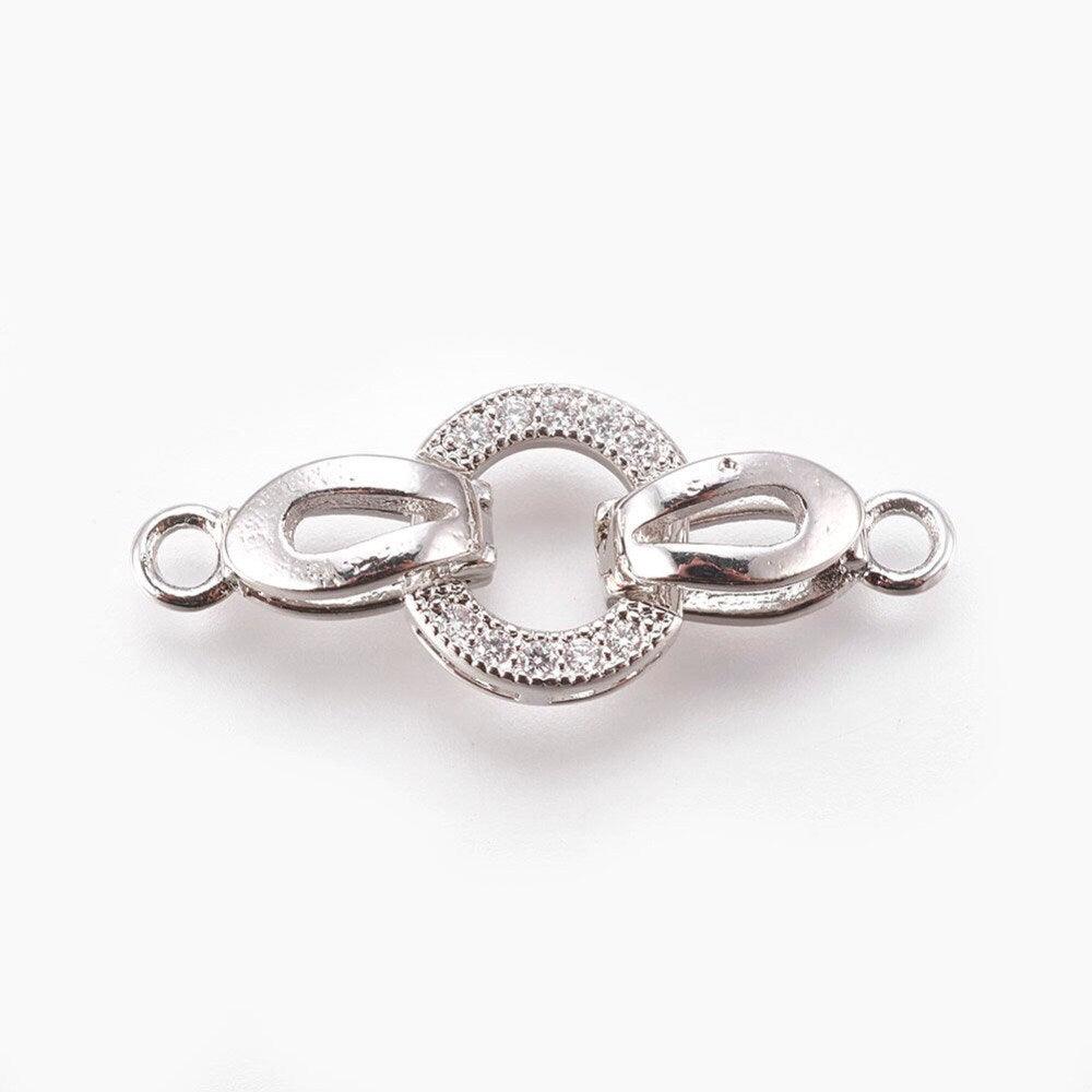 Celeste, 1-Strand Foldover Clasp, Cubic Zirconia, Precious Metal Plating - The Argus Collection