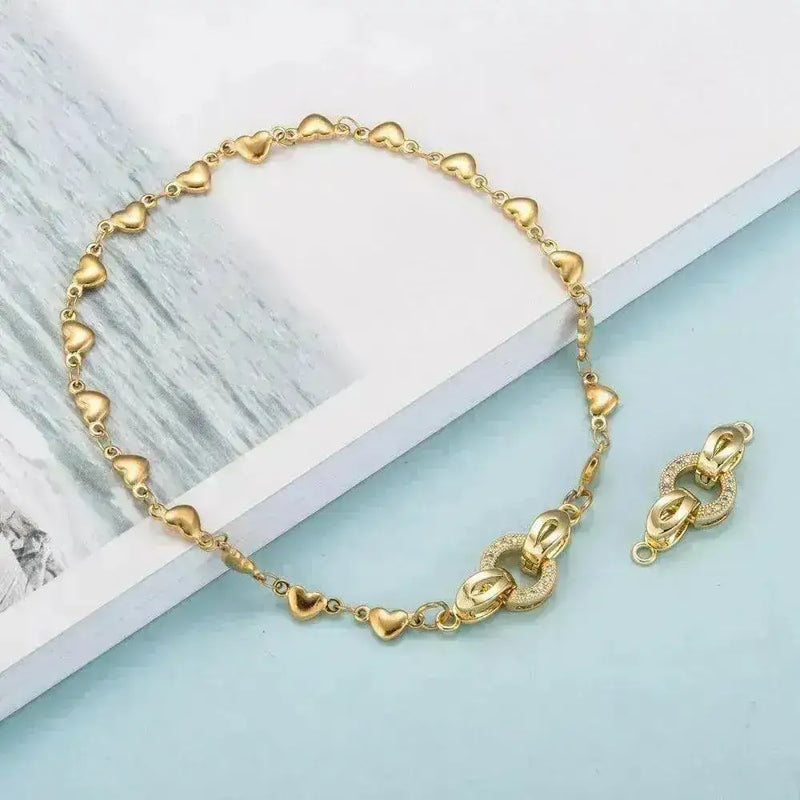 Celeste, 1-Strand Foldover Clasp, Cubic Zirconia, Precious Metal Plating - The Argus Collection