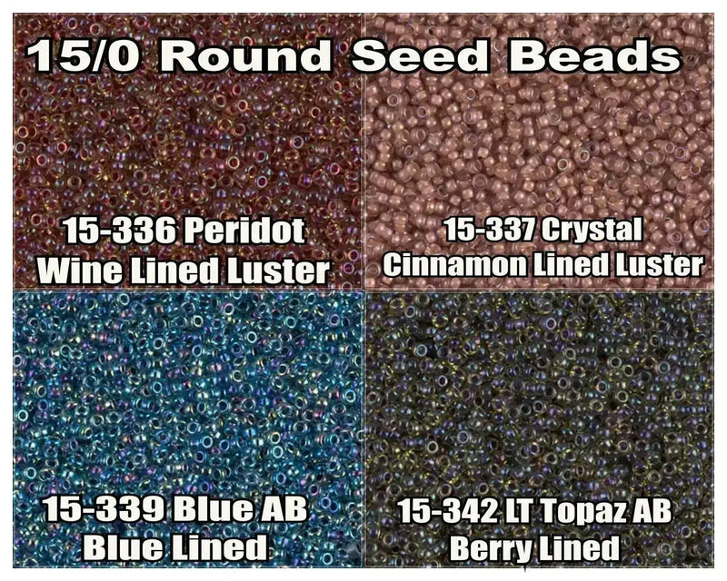 15/0 Miyuki Round Seed Beads 8.2g 15-0336, 15-0337, 15-0339, 15-0342 - The Argus Collection