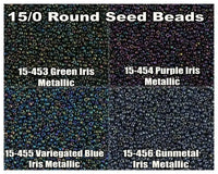 15/0 Miyuki Round Seed Beads 8.2g 15-0453, 15-0454, 15-455, 15-0456 - The Argus Collection