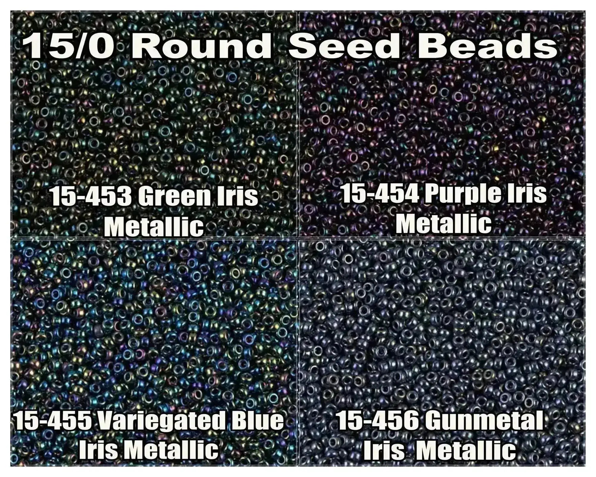 15/0 Miyuki Round Seed Beads 8.2g 15-0453, 15-0454, 15-455, 15-0456 - The Argus Collection