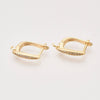 Loire 2, Cubic Zirconia Leverback Earrings, Real Platinum or 18K Gold Plate - The Argus Collection