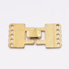 Flat Foldover Clasps, 2 or 5 Strand, Light Gold Plating, 1 or 2 Sets - The Argus Collection