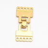 Flat Foldover Clasps, 2 or 5 Strand, Light Gold Plating, 1 or 2 Sets - The Argus Collection