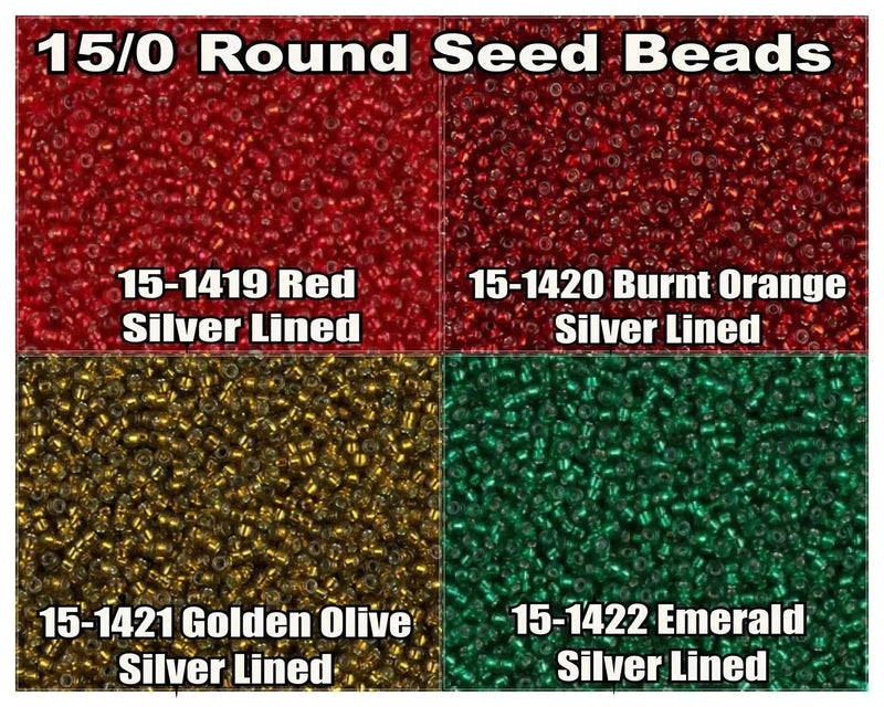 15/0 Miyuki Round Seed Beads 8.2g 15-1419, 15-1422, 15-1424, 15-1425 - The Argus Collection