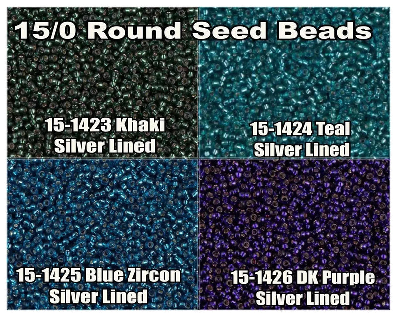 15/0 Miyuki Round Seed Beads 8.2g 15-1423, 15-1424, 15-1425, 15-1426 - The Argus Collection