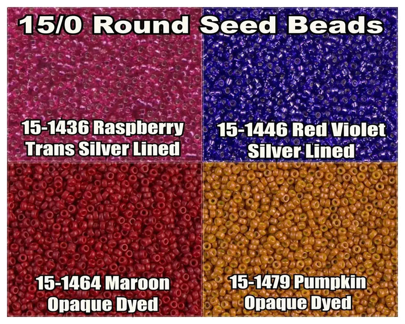 15-1464, Miyuki 8.2g Dyed Opaque Maroon 15-1464, Miyuki 8.2g Dyed Opaque Maroon