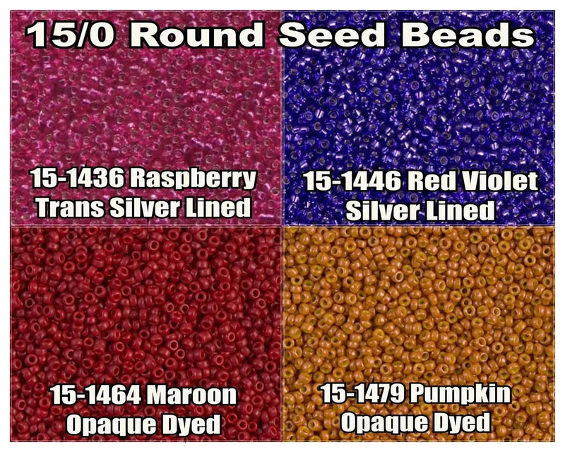15/0 Miyuki Round Seed Beads 8.2g 15-1436, 15-1446, 15-1464, 15-1479 - The Argus Collection