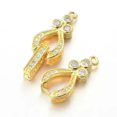 ELA BHATT, Stunning Cubic Zirconia 1 Strand Clasp, Rose Gold, Silver and Gold Plate over Eco Friendly Brass - The Argus Collection