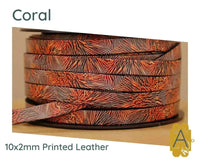 Beautifully Printed Flat Leather, 5mm or 10mm, 4 Prints - The Argus Collection