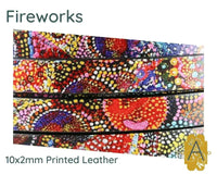 Beautifully Printed Flat Leather, 5mm or 10mm, 4 Prints - The Argus Collection
