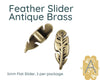 Feather Sliders for Leather or Cork, 5mm, in 4 Finishes - The Argus Collection