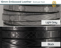 Flat Euro Leather - Southwestern Design, 10mm, in 8 Colors - The Argus Collection