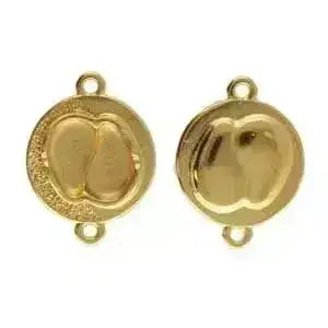 Driopida, Cymbal Paisley Bead Glue-In Connectors, 2 Pcs. 4 Finishes - The Argus Collection