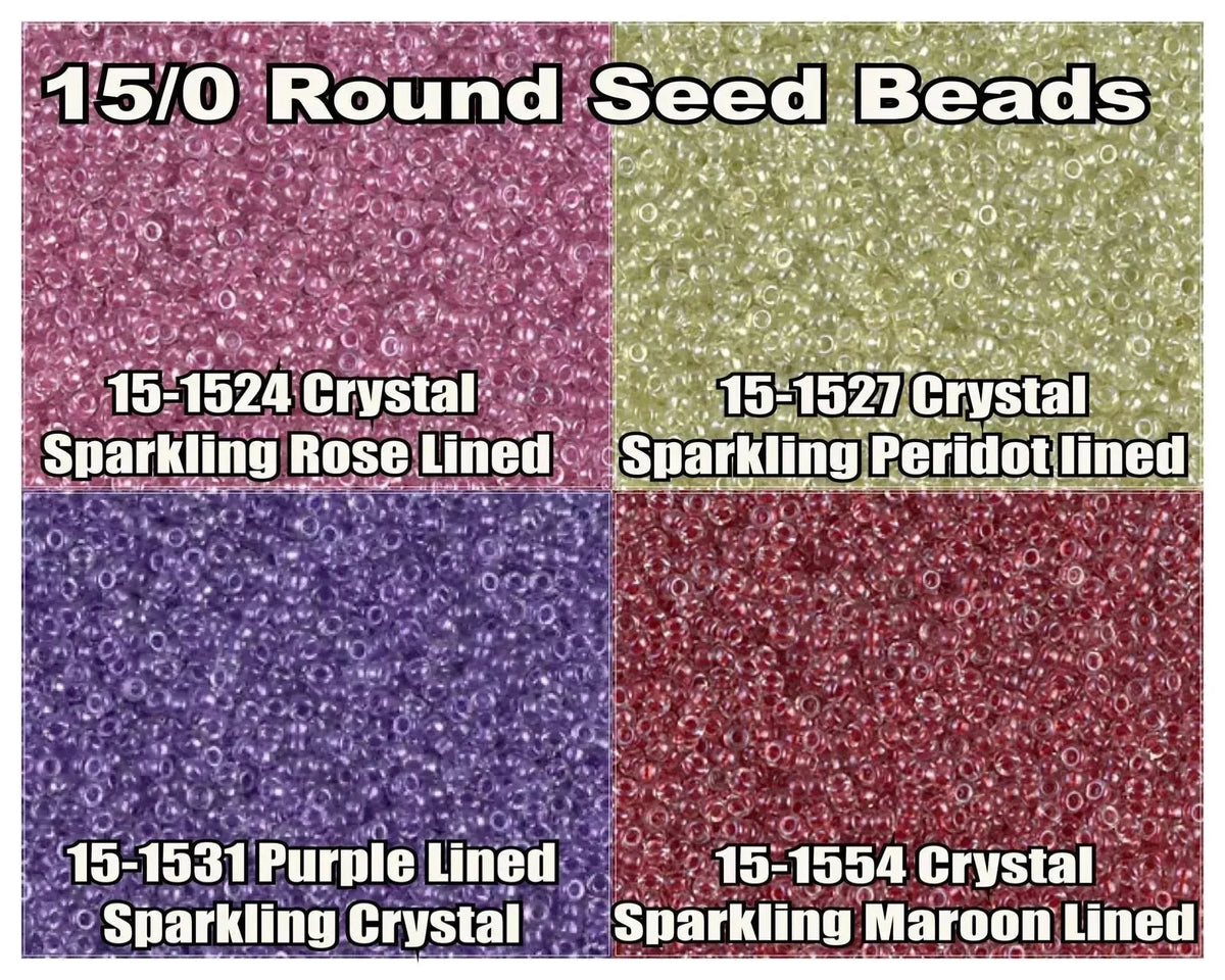 15/0 Miyuki Round Seed Beads 8.2g 15-1524, 15-1517, 15-1531, 15-1554 - The Argus Collection