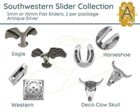 Assorted Southwestern Sliders for Leather or Cord, 5mm or 10mm - The Argus Collection