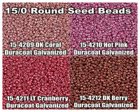 15/0 Miyuki Round Seed Beads 8.2g 15-4209, 15-4210, 15-4211, 15-4212 - The Argus Collection