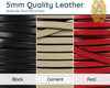 Superior Flat Euro Leather, 5mm, sold per foot , 19 Colors - The Argus Collection